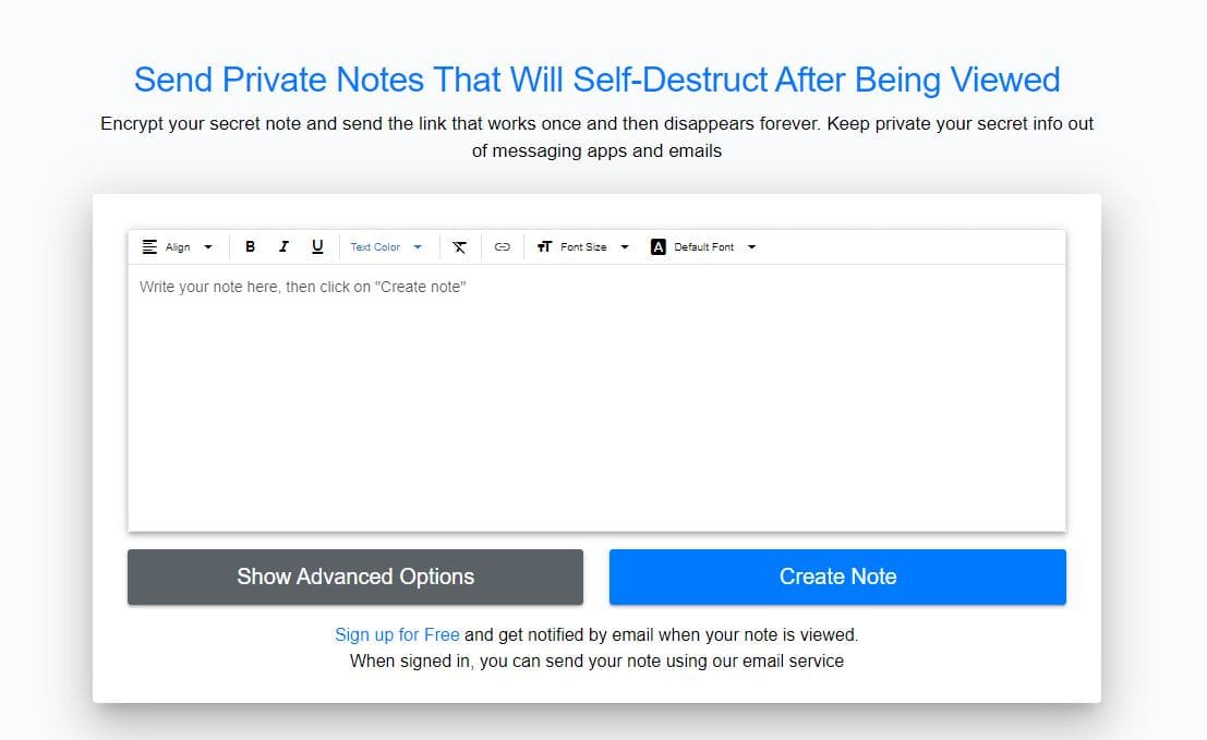 How to Create a Private Note with NoteRIP?