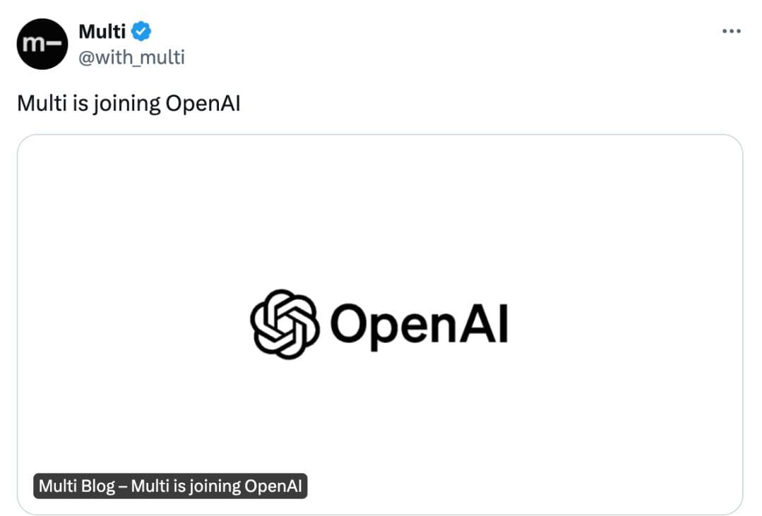 Multi is Joining OpenAI: A New Era of Collaboration